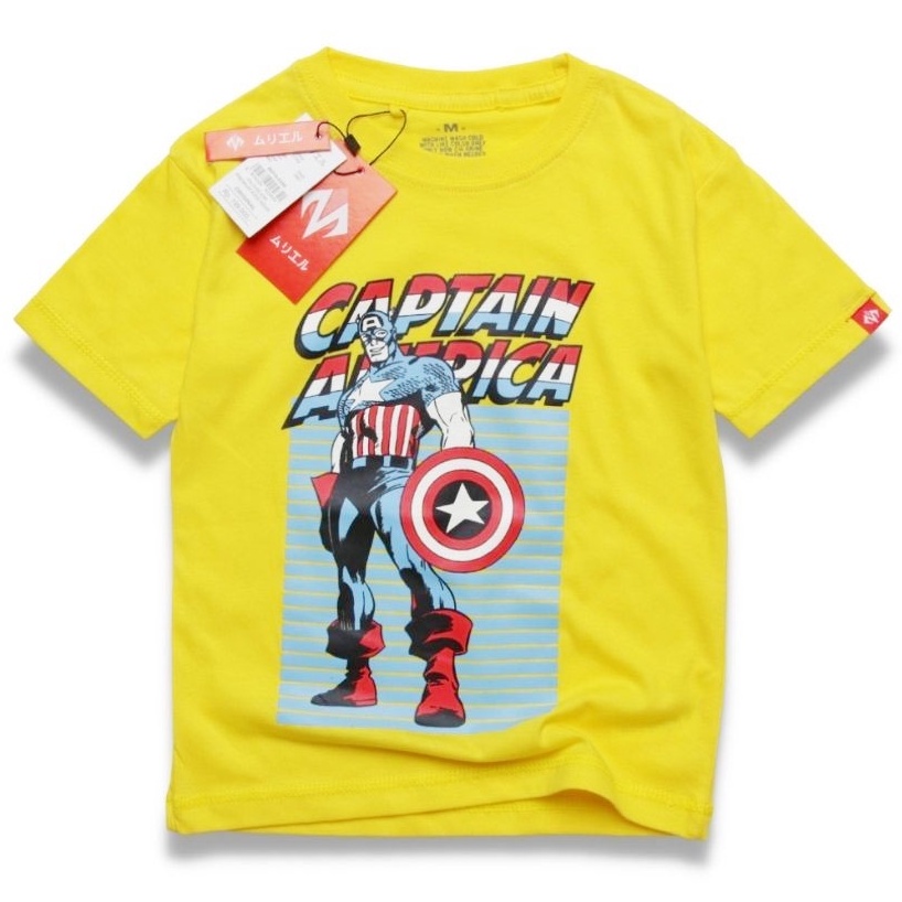 Baju KAOS Anak LAKI2 KARTUN SUPERHERO CAPT GROSIR three point threepoint umur 1 2 3 4 5 6 7 8 tahun 