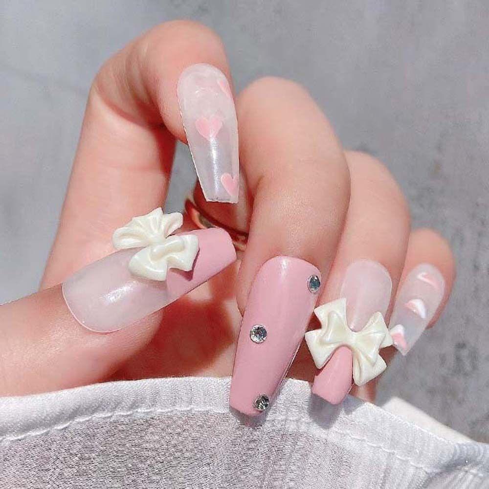 Needway Bow Nail Dekorasi Korea Ins Style Nail Charms Ikatan Simpul Manikur Aksesoris Hiasan Kuku Perhiasan Kuku