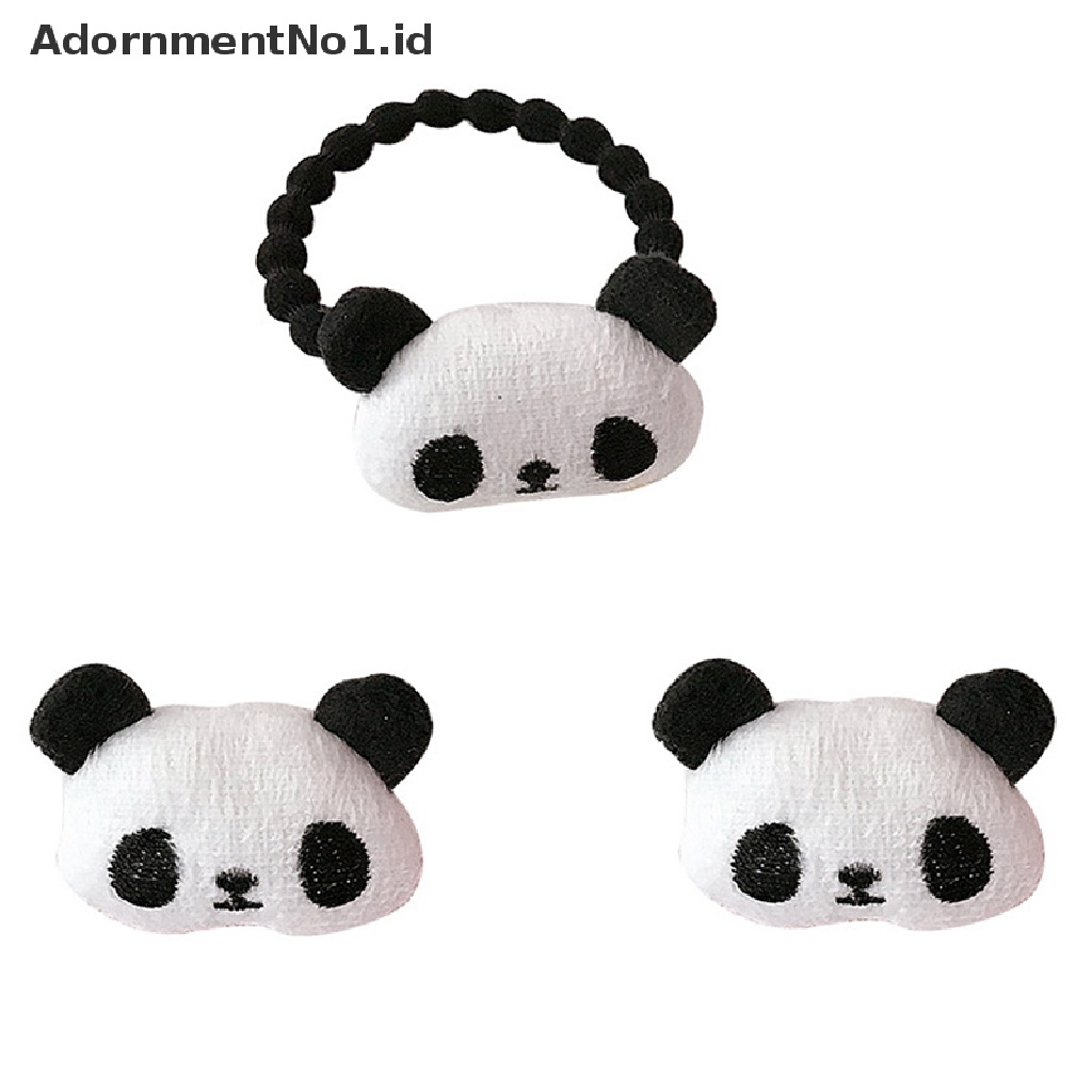 [AdornmentNo1] Jepit Rambut Panda Lucu Kartun Mewah Elastis Hair Ring Untuk Wanita Gadis Hiasan Kepala [ID]