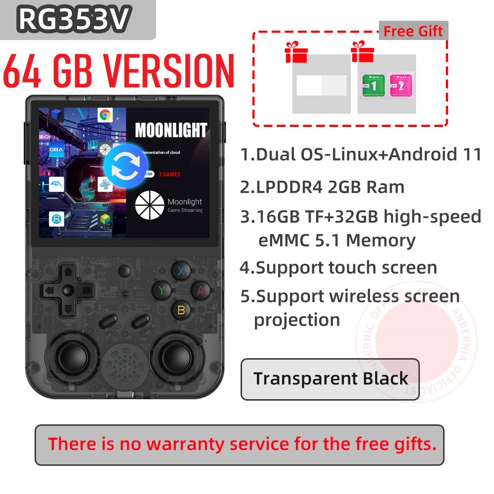 ANBERNIC RG353V 64GB Handheld Retro Game Console Emulator 5000 Games