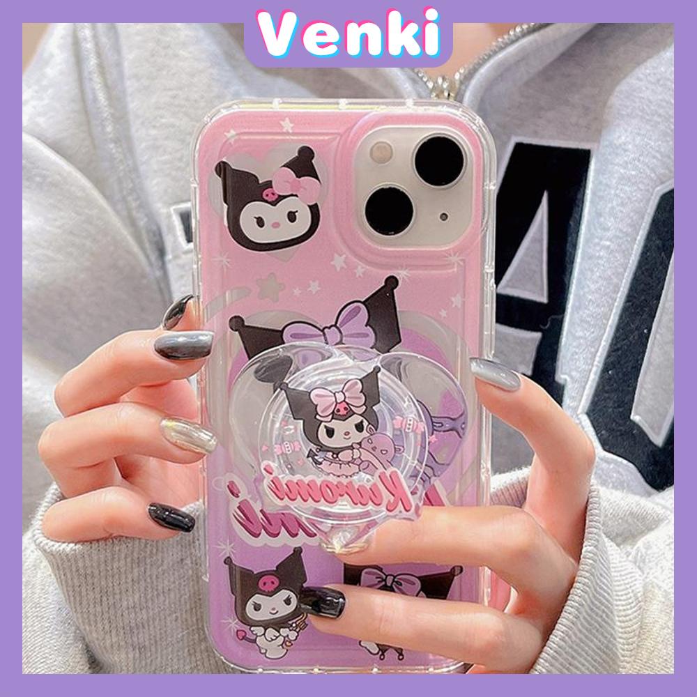 Case For iPhone 11 Soft TPU Clear Jelly Airbag Case With Stand Cute Cartoon Camera Protection Shockproof For iPhone 14 Plus 13 12 11 Pro Max 7 Plus X XR