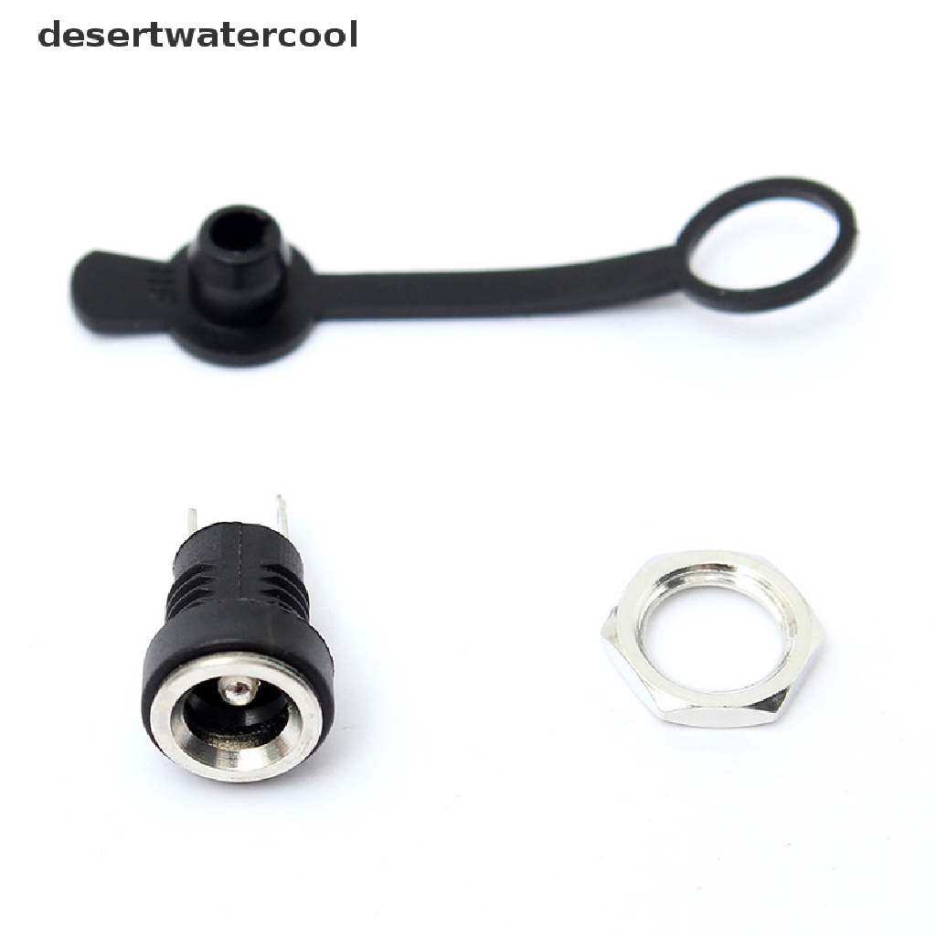 Deid 1pc Stop Kontak DC Tahan Air 5.5 x2.1mm Colokan Jack Colokan Female Mount Connector Martijn