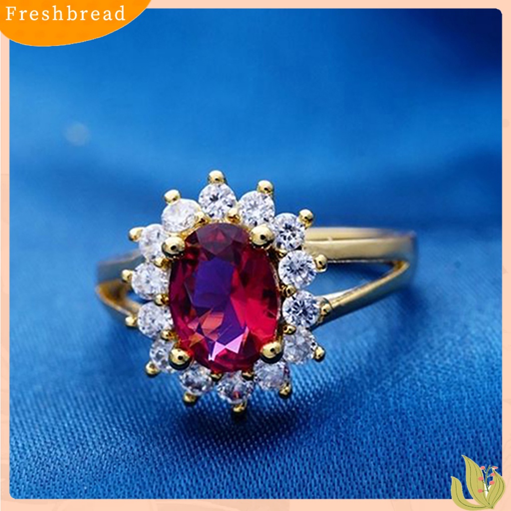 {In Stock} Cincin Pengantin Pengerjaan Halus Perhiasan Hadiah Wanita Elegan Berlian Imitasi Jari Cincin Untuk Prom