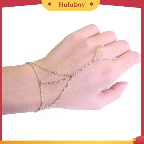 {Ready Stock} Fashion Wanita Budak Rantai Link Jari Cincin Hand Harness Gelang Perhiasan