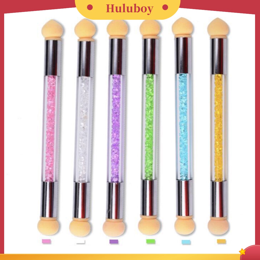 {In Stock} Portable Washable Double Head Spons Smudge Pen Nail Art Painting Dotting Tool