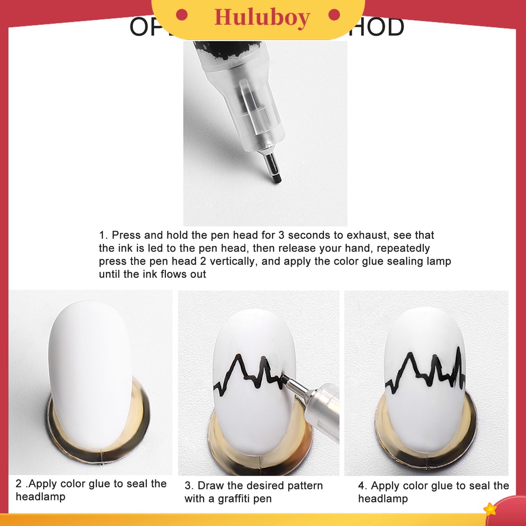 {In Stock} Pena Lukisan Kuku Cepat Kering Tahan Air Beberapa Warna Nail Art DIY Painting Graffiti Pensil Untuk Salon