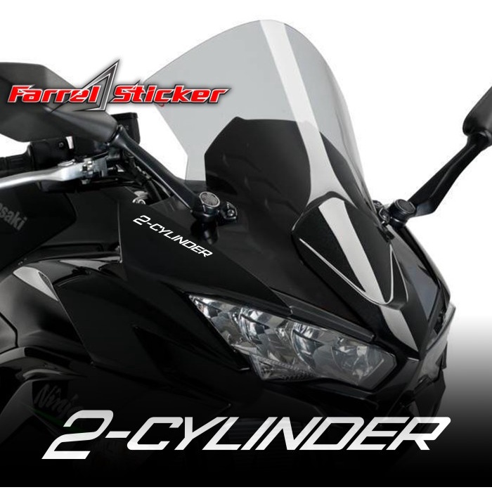 Stiker 2 silinder Sticker 2 cylinder Kawasaki Ninja Cbr - Putih