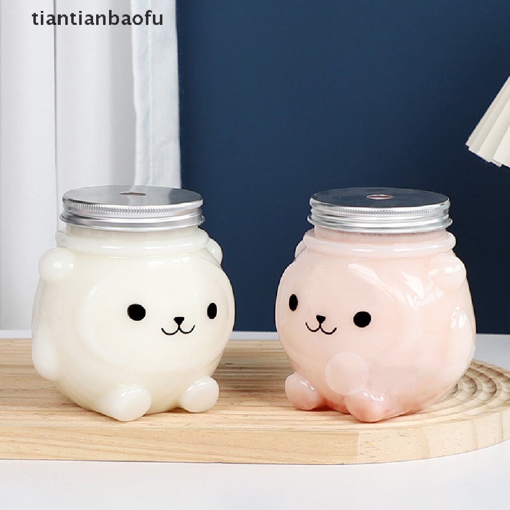 [tiantianbaofu] Botol Minuman 500ml Little Bear Botol Minum Susu Teh Jus Botol Minum Dingin Butik