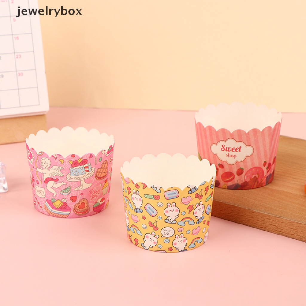 [jewelrybox] 50pcs/set Muffin Cupcake Paper Cups Pastry Wrapping Paper Cupcake Baking Cup Butik