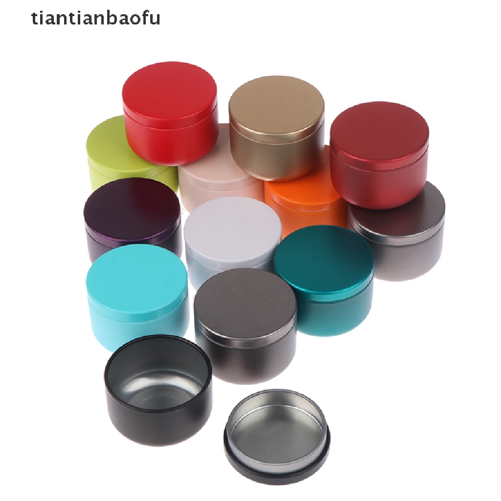 [tiantianbaofu] 5.4cm Mini Metal Tin Canisters Tea Sugar Teh Wadah Kotak Penyimpanan Toples Butik