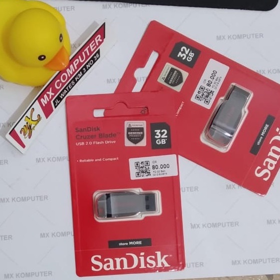 FLASHDISK SANDISK CRUZER BLADE 32GB ORIGINAL / CZ50 USB FLASH DISK 32 GB ORI