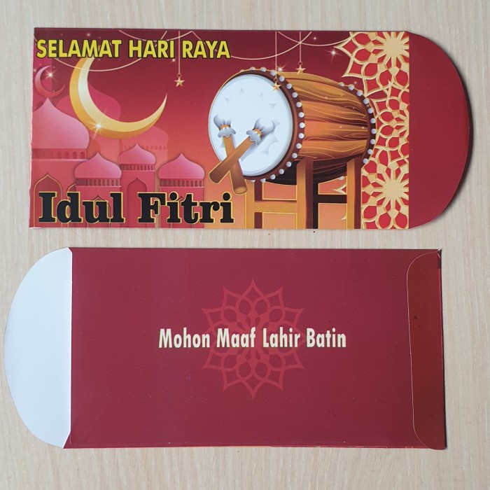 

GROSIR AMPLOP UANG LEBARAN ukuran panjang isi 100 lembar bonus plastik - BEDUG MAROON