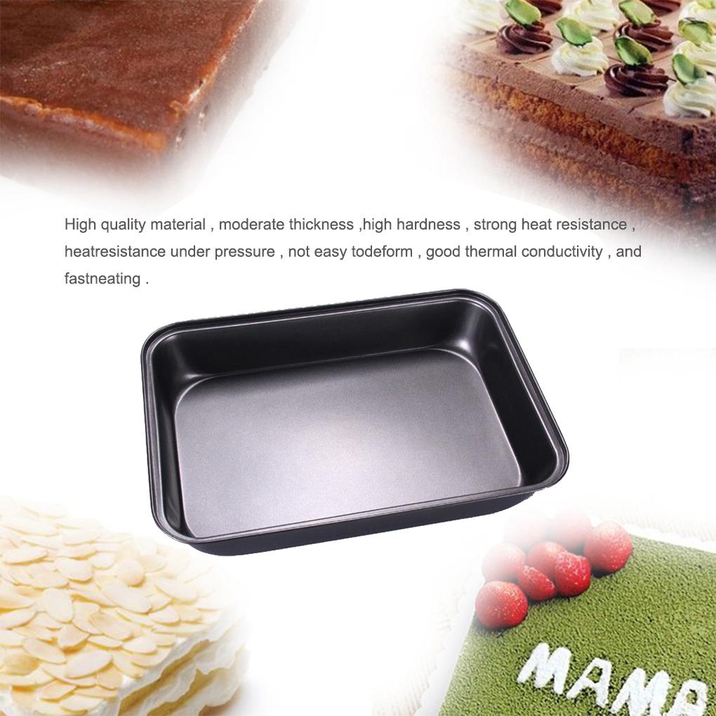 Cetakan Kue Baja Karbon Anti Lengket Dalam Bentuk Persegi Panjang Roti Cookies Loaf Baking Tray Microwave Oven Bakeware