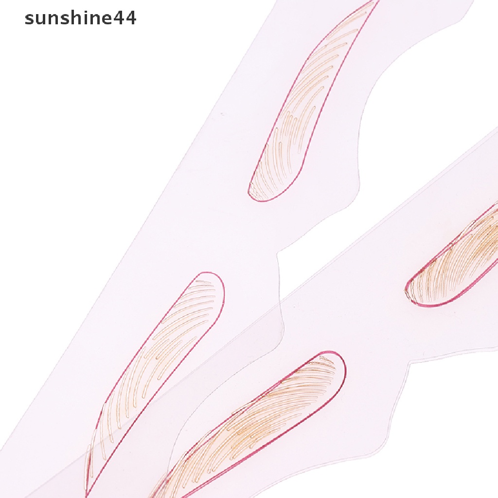 Sunshine 12gaya Pembentuk Alis Membentuk Stensil Grooming Pesona Template Makeup Tool Kit ID