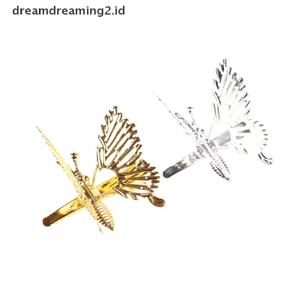 (hot) Jepit Rambut Kupu Poniclip Will Move Butterfly Hairpin Hiasan Kepala DuckbillClip//