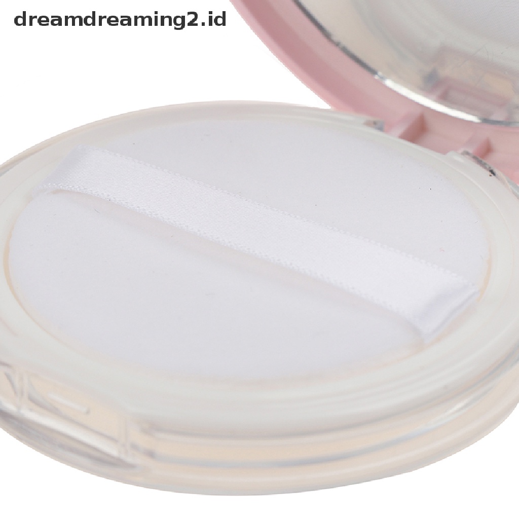 (hot) Ayakan Kosmetik Kosong Portabel Wadah Toples Longgar Kotak Puff Case Dengan Cermin//
