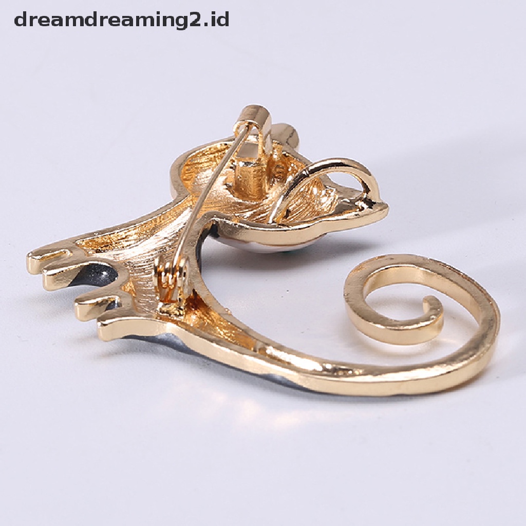 (hot) 1pcs Enamel Lucu Kucing Bros Untuk Wanita Kitty Pin Brooch 2warna Perhiasan Hewan//