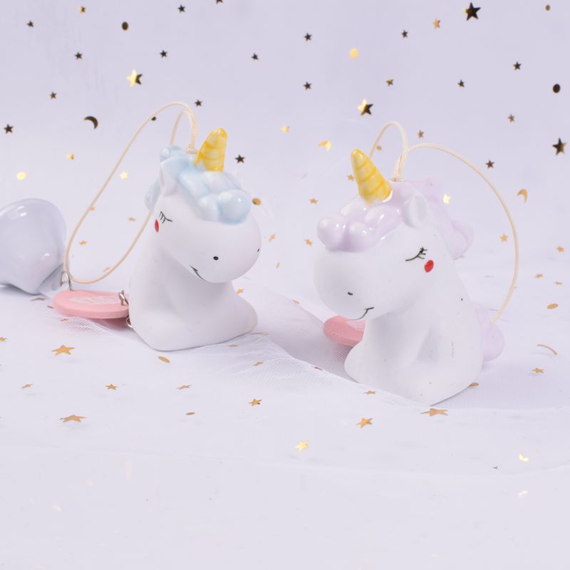 lonceng unicorn hati/Lonceng Lucu Keramik/ Lonceng Angin Liontin/lonceng untuk gadis imut