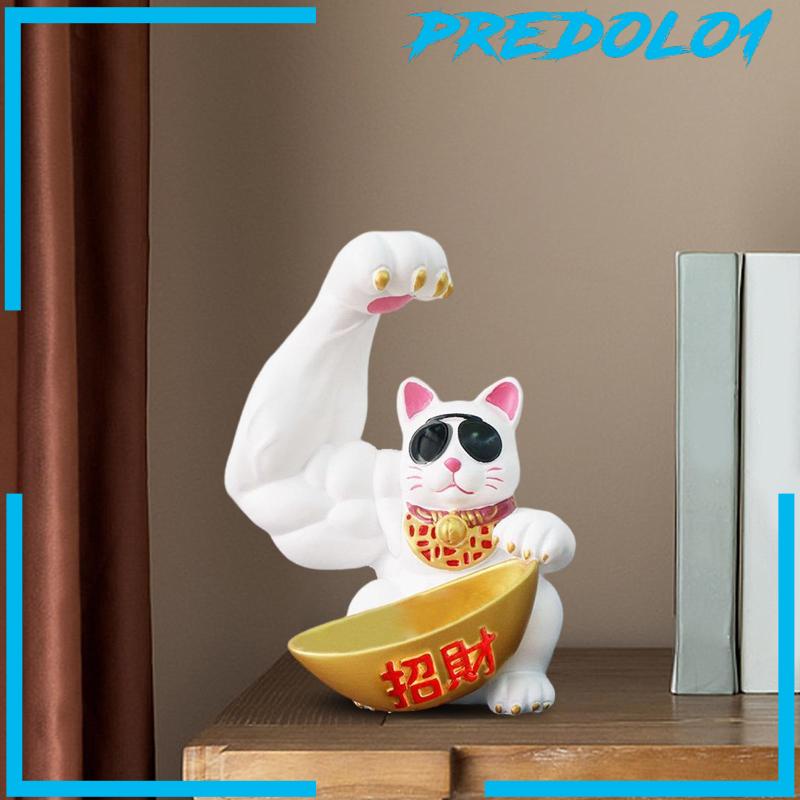 [Predolo1] Kotak Penyimpanan Patung Lucky Cat Key Storage Ornamen Kucing Keberuntungan Untuk Tabletop