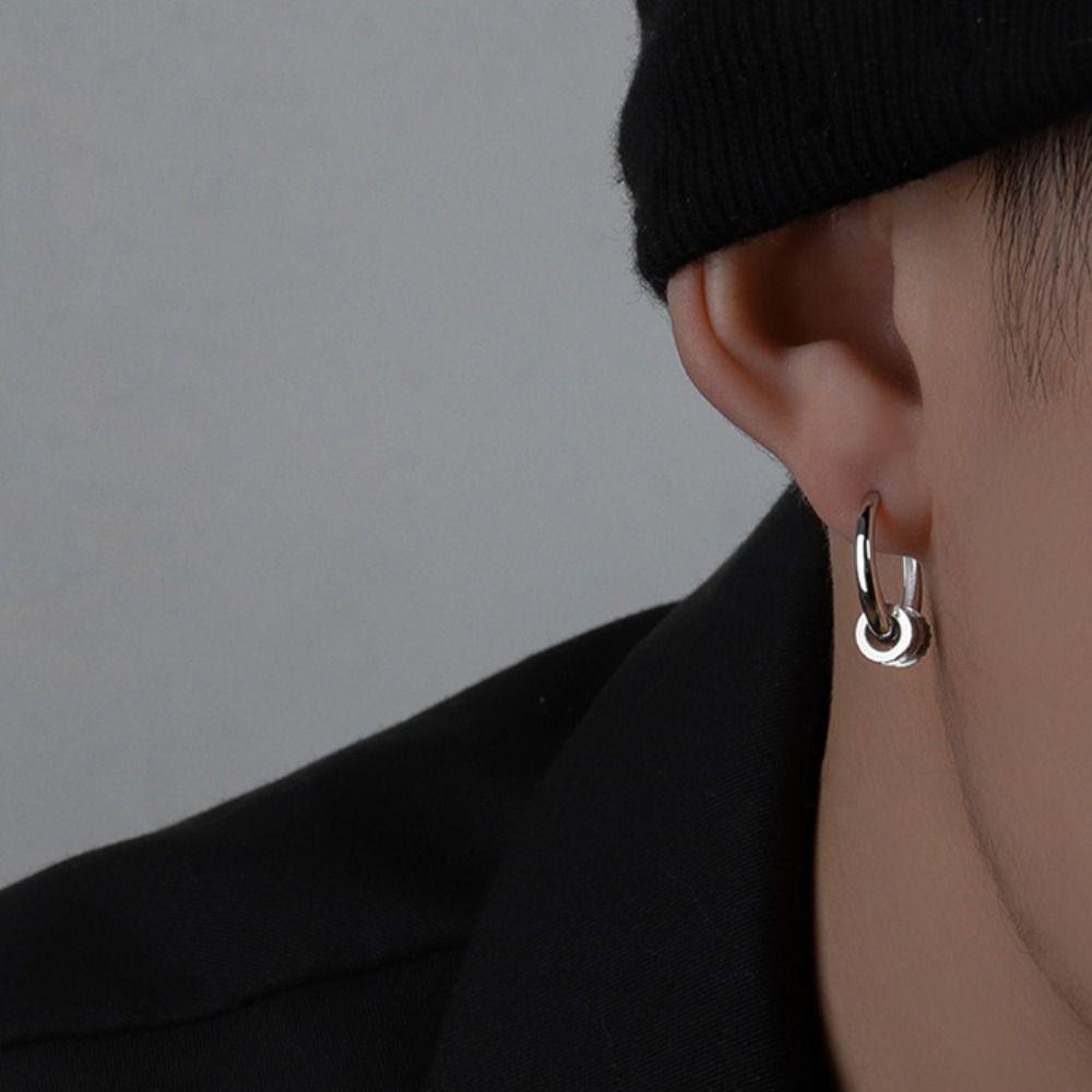 Needway Gesper Telinga Kreatif Sederhana Mini Hiphop Punk Fashion Gaya Korea Anting