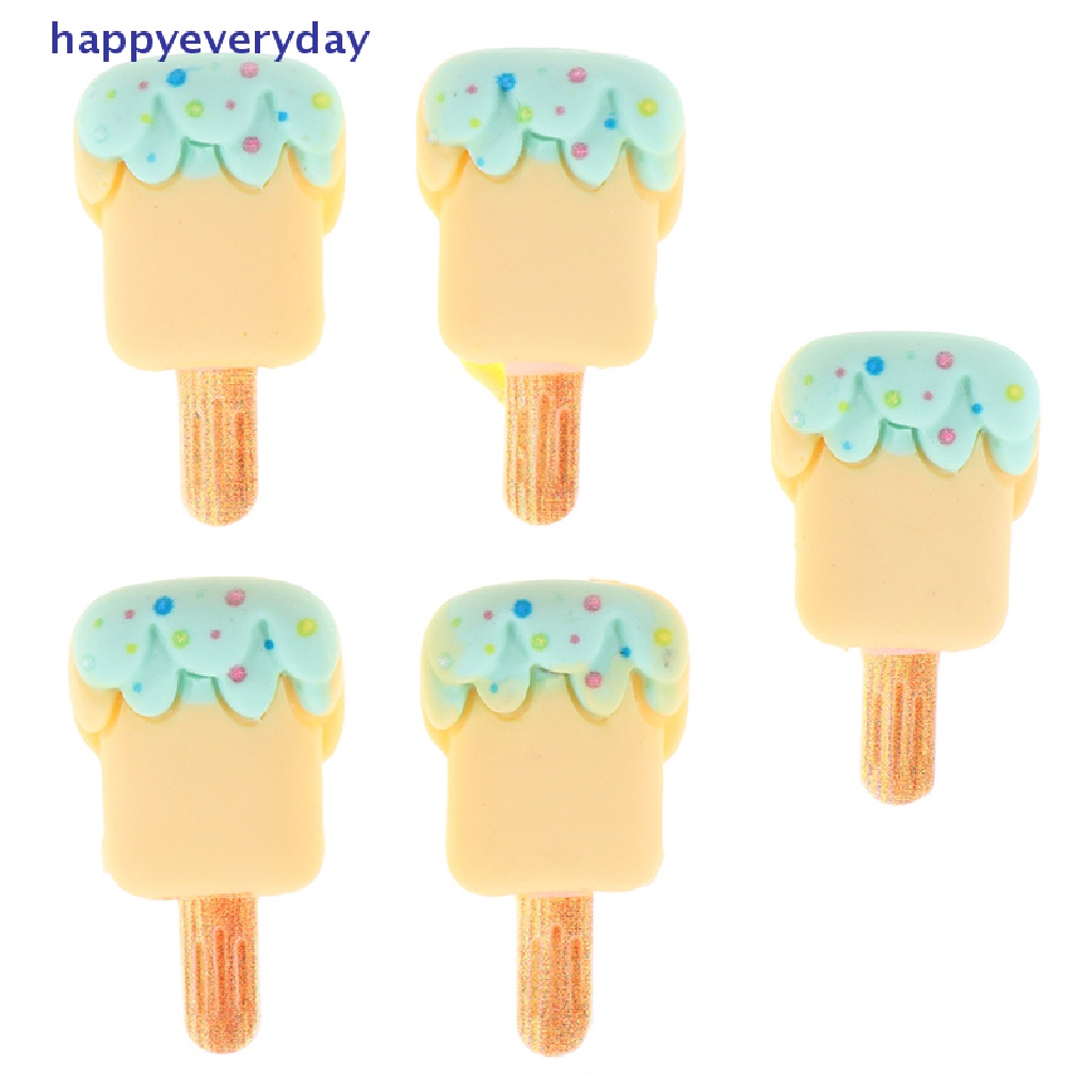 [happy] 5pcs 1per12 1per6 Rumah Boneka Miniatur Popsicle Ice Cream Boneka Makanan Dapur [ID]