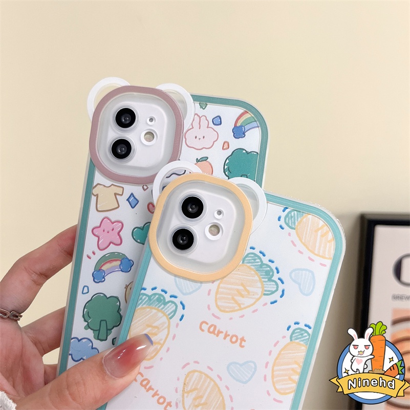 IPHONE Casing Kompatibel Untuk Iphone14 13 12 11 Pro Max X Xr Xs Max SE 8 7 6 6s Plus Casing Ponsel Gaya Kartun Lucu Fashion Tahan Gores Shockproof Glossy Lembut TPU Cover Pelindung