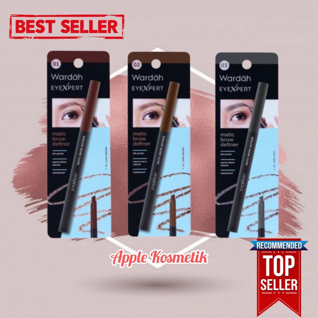 WARDAH EyeXpert Matic Brow Definer 0.25g - Apple_Kosmetik