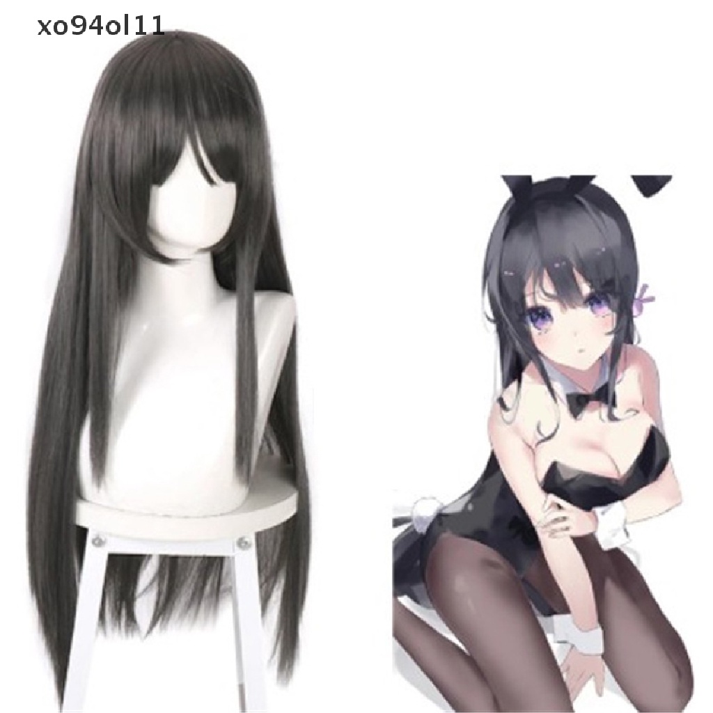 Wig Cosplay XO Puella Magi Madoka Magica Akemi Homura Hitam Wig Lurus Panjang OL