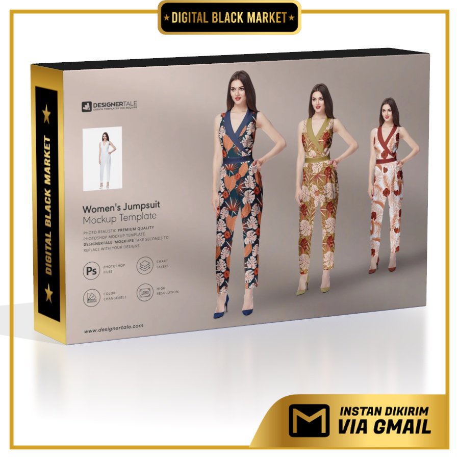 Women’s Jumpsuit Dress Mockup