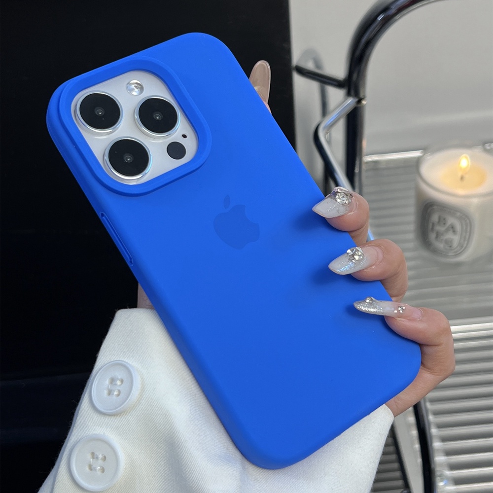 IPHONE Casing Silikon Cair Fluorescence Iphone14 Plus Soft Case Untuk Iphone11 12 Pro Max13 14 Pro Max Full Cover Shockproof Soft Case