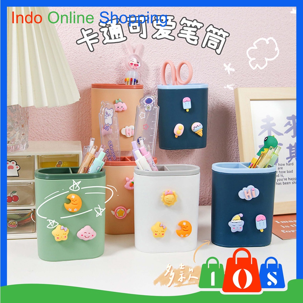 

IOS 888 Tempat Pensil Dan Pulpen Import Karakter DIY Desktop Multifungsi Pen Holder COD
