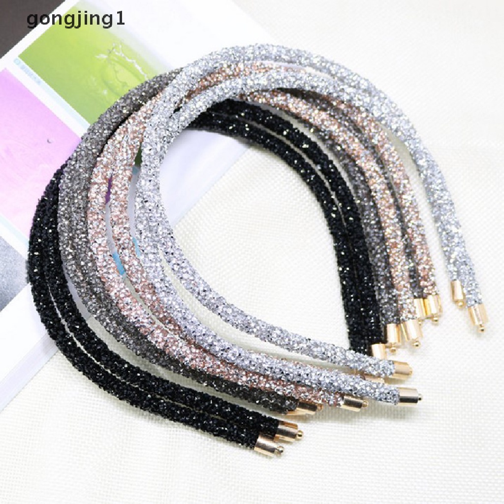 Ggg 1PC Fashion Bando Lembut Untuk Wanita Berlian Imitasi Hairband Gadis Aksesoris Rambut ID