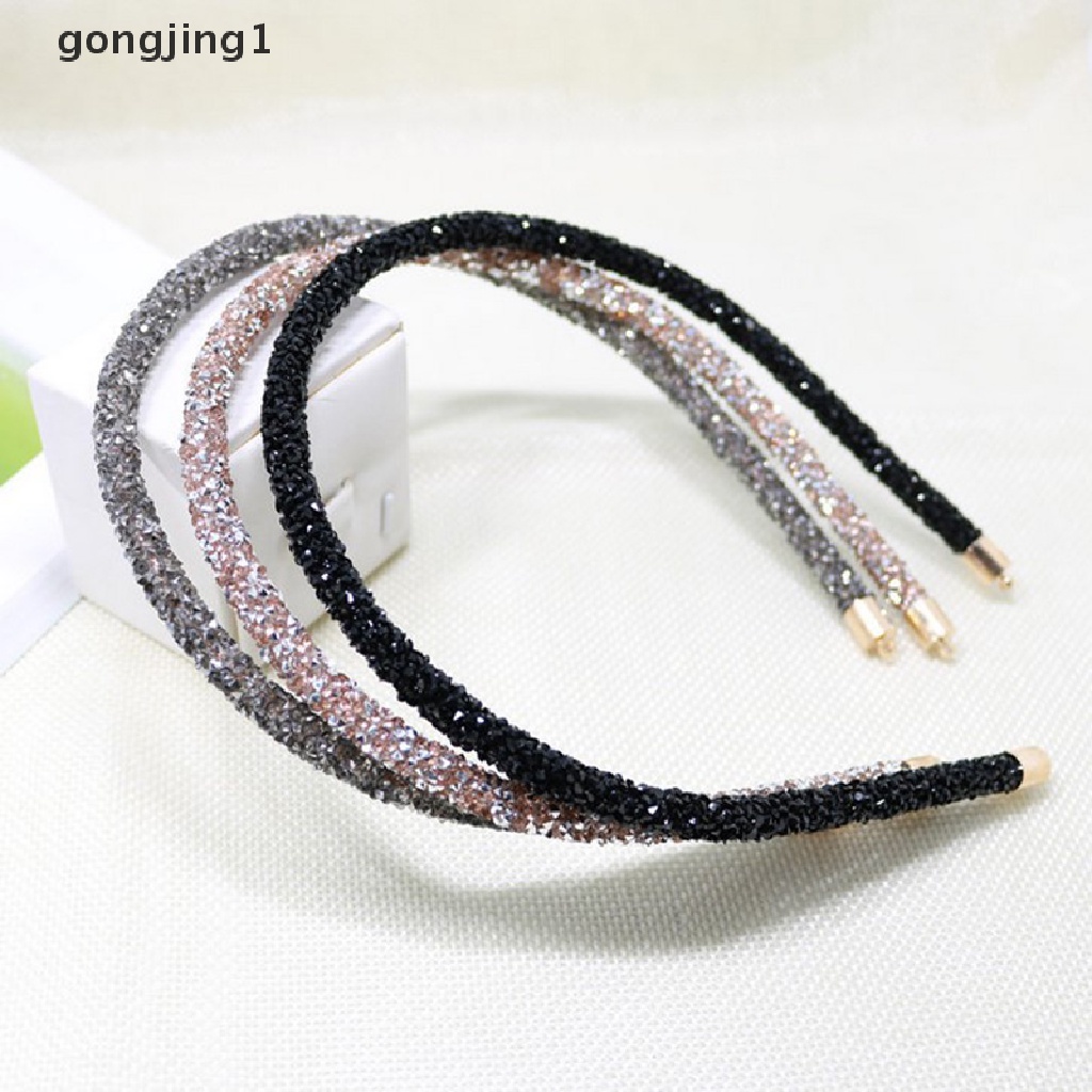 Ggg 1PC Fashion Bando Lembut Untuk Wanita Berlian Imitasi Hairband Gadis Aksesoris Rambut ID