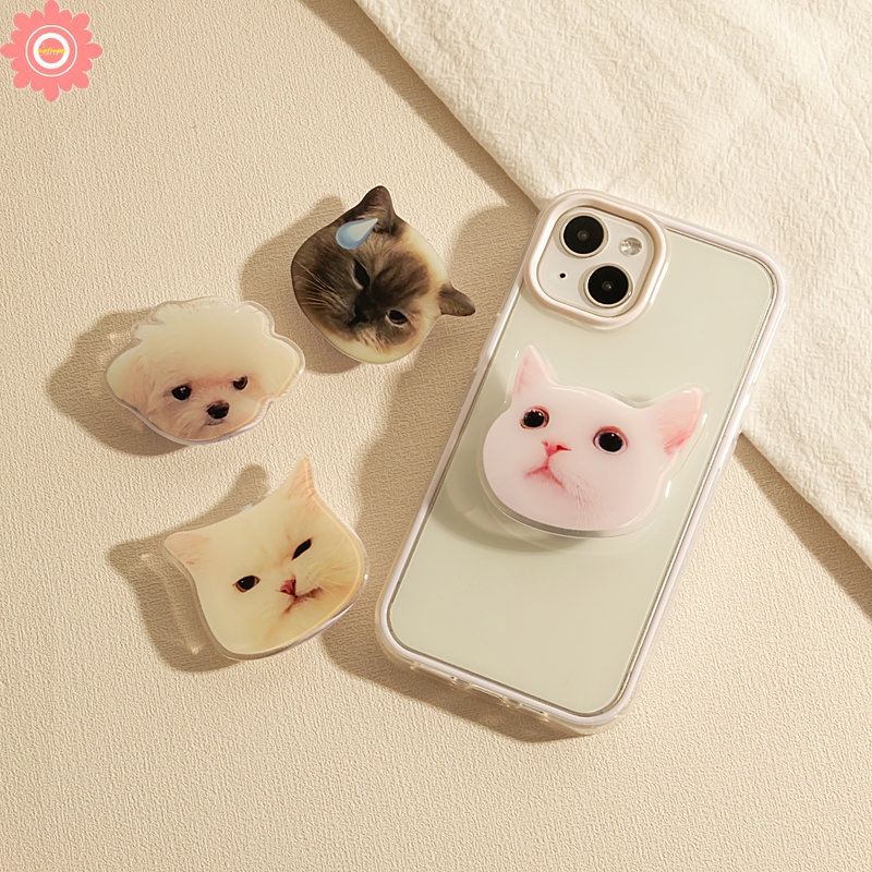 Cute Strawberry Bear Manyo Phone Grip Foldable Bracket The Power.puff Girls Glossy Lovely Cat Dog Lucu Kartun Hantu Universal Scalable Phone Stand Holder