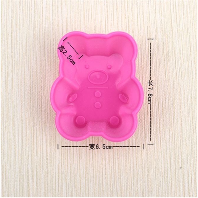 Cetakan Muffin Bear Beruang Mold Silicone Coklat Puding Sabun Bento Anti Panas Anti Lengket Non Stick