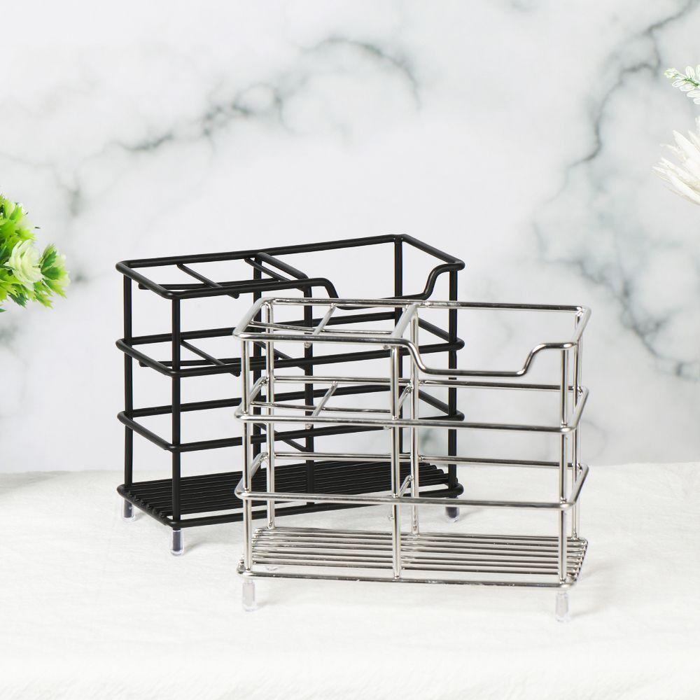 CHOOKYY Rak Tempat Sikat Gigi Tahan Karat Hemat Ruang Stainless Steel Organizer Dapur Stand