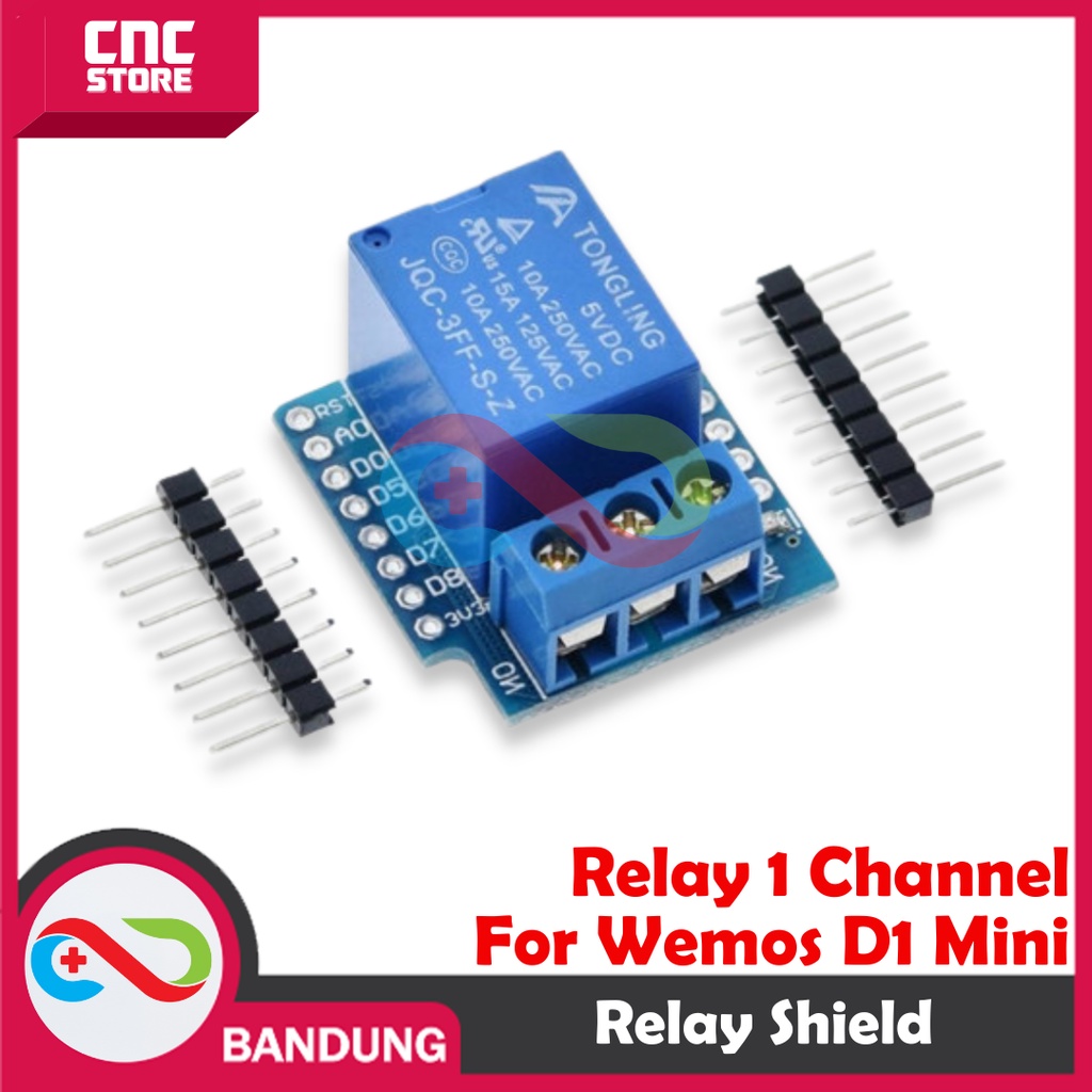 SHIELD RELAY 1 CHANNEL 5V FOR WEMOS D1 MINI