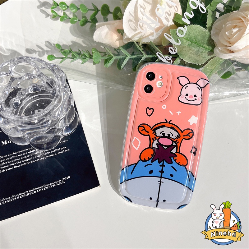 Realme C55 C35 C33 C31 C30 C30s 10c21y C25Y C25 C25s C20 C20A C17 C15 C12 C11 7i 5 5s 5i 6i C3 Pooh Bear Couples Phone Case Sabun Airbag Menebal Case Pelindung Silikon Anti shock