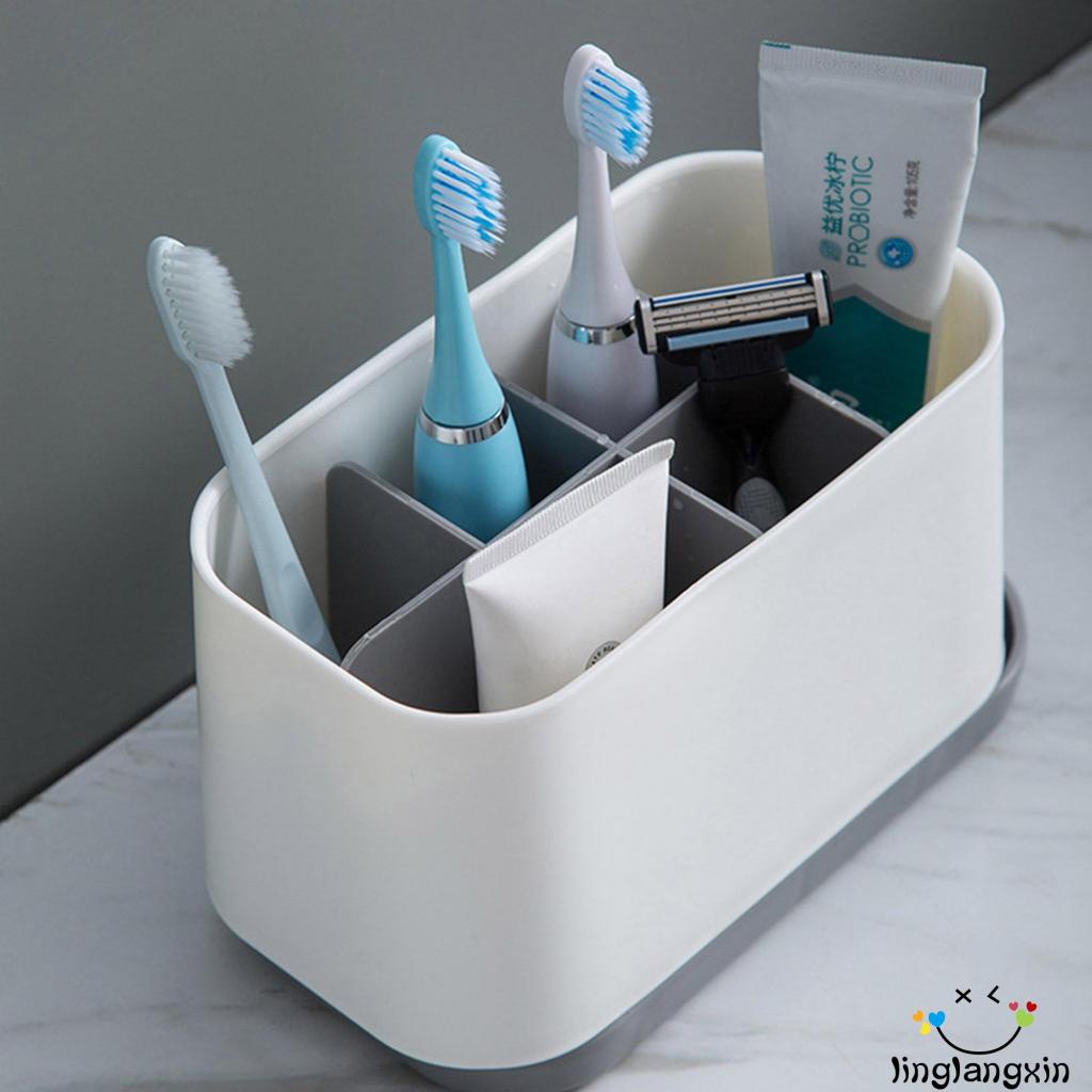 Llx-tempat Sikat Gigi Dan Pasta Gigi Drainase Untuk Meja Kamar Mandi Dengan Sekat Adjustable