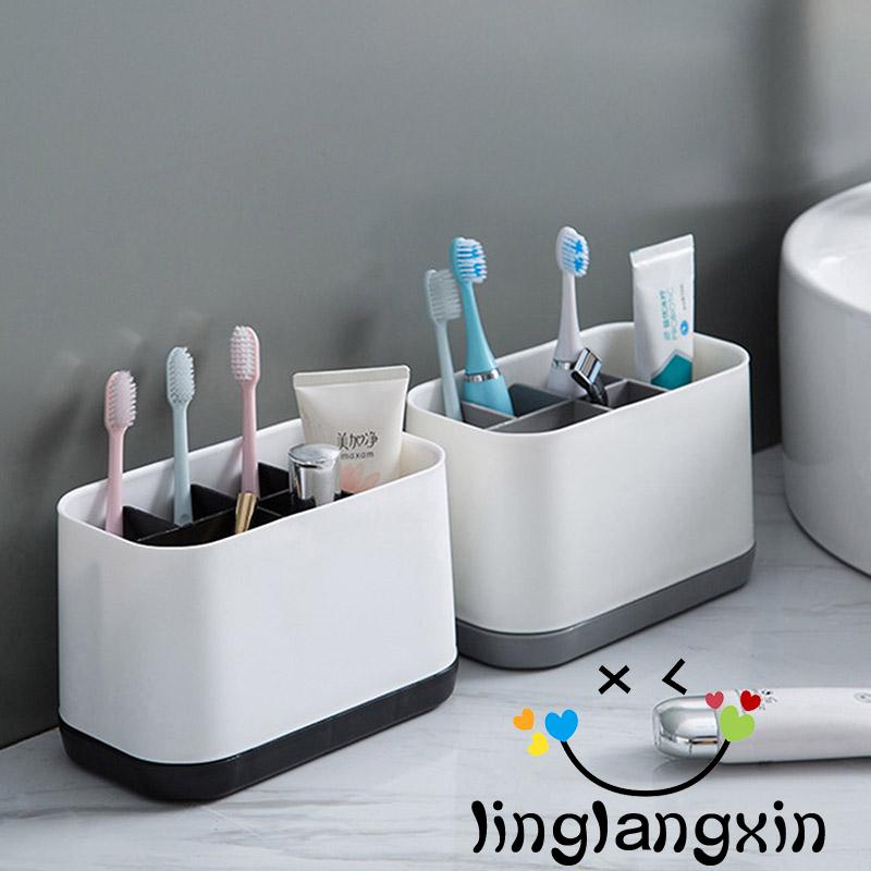 Llx-tempat Sikat Gigi Dan Pasta Gigi Drainase Untuk Meja Kamar Mandi Dengan Sekat Adjustable