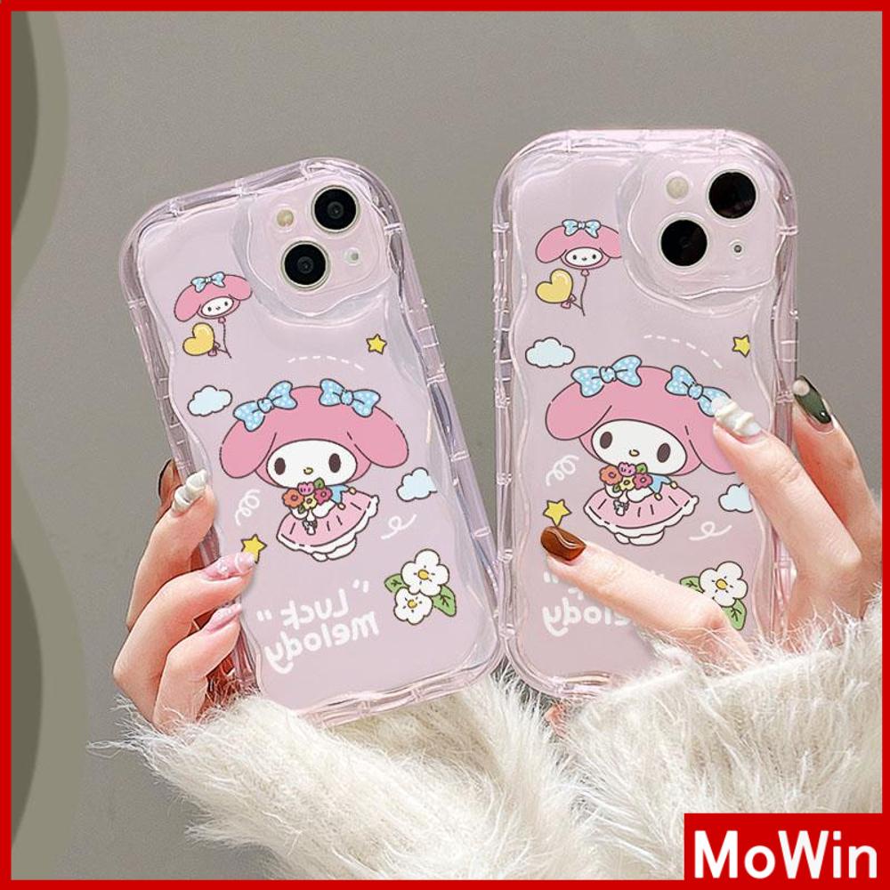 For iPhone 14 Pro Max iPhone Case 3D Curved Edge Wave Clear Case TPU Airbag Shockproof Camera Cover Cute Cartoon Compatible with iPhone 13 Pro max 12 Pro Max 11 xr xs max 7 Plus 8