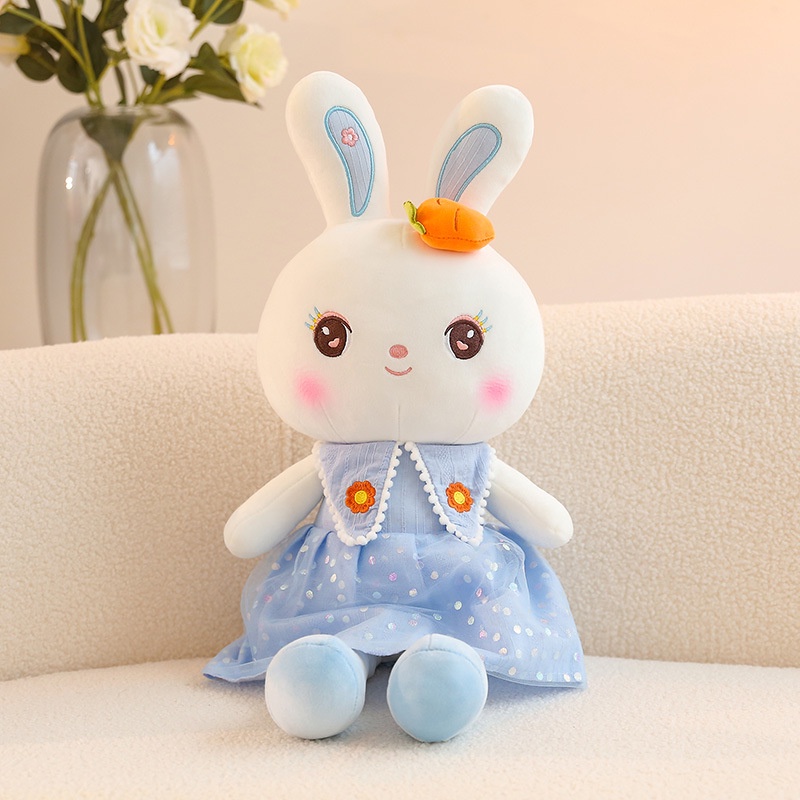 40/65cm Sweetheart Rabbit Plush Toy Little White Rabbit Bantal Tidur Kain Boneka Gadis Lucu