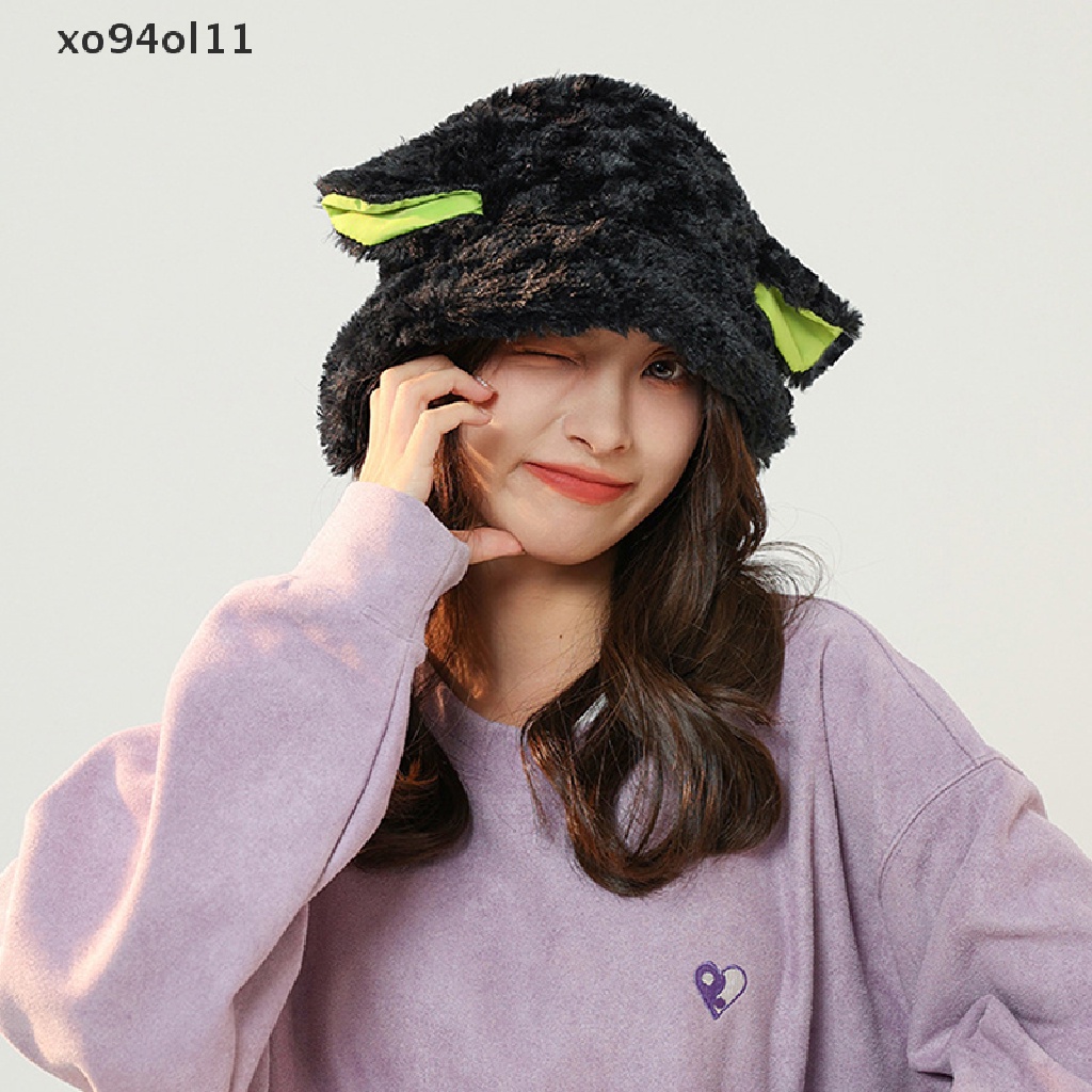 Xo Handmade Sheep Baa Bucket Hat Lolita Sheep Cap Dengan Kuping Gadis Lucu Bahan Lambswool Hitam Putih Topi Telinga Domba Hadiah Liburan OL