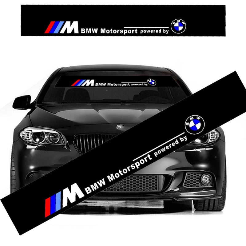 Sticker Kaca Depan Mobil Sticker Hitam Stiker Hias Untuk BMW E36 E39 E46 E90 E60 F10 F30 F20 G20 G30 E53 E85 E70 E84 F48 F15 F25 G01 G02 G05 X1 X2 X3 X4 X5 X6 Aksesoris
