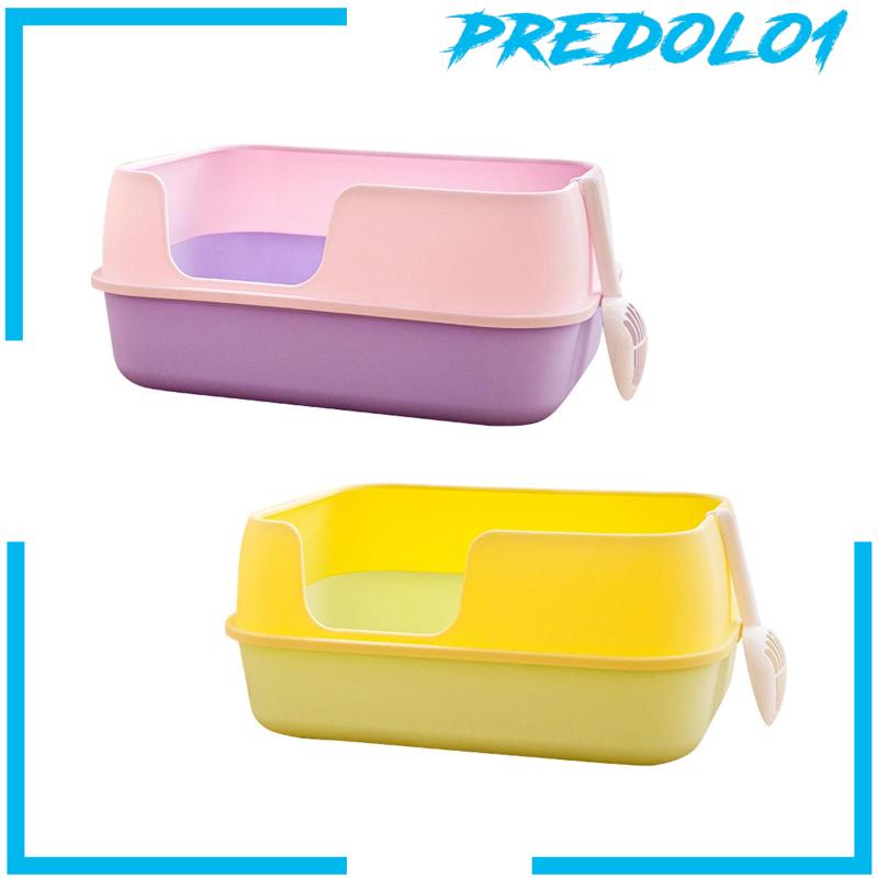 [Predolo1] Kotak Kotoran Kucing Untuk Kucing Indoor Sisi Tinggi Tall Detachable Kitty Litter Box