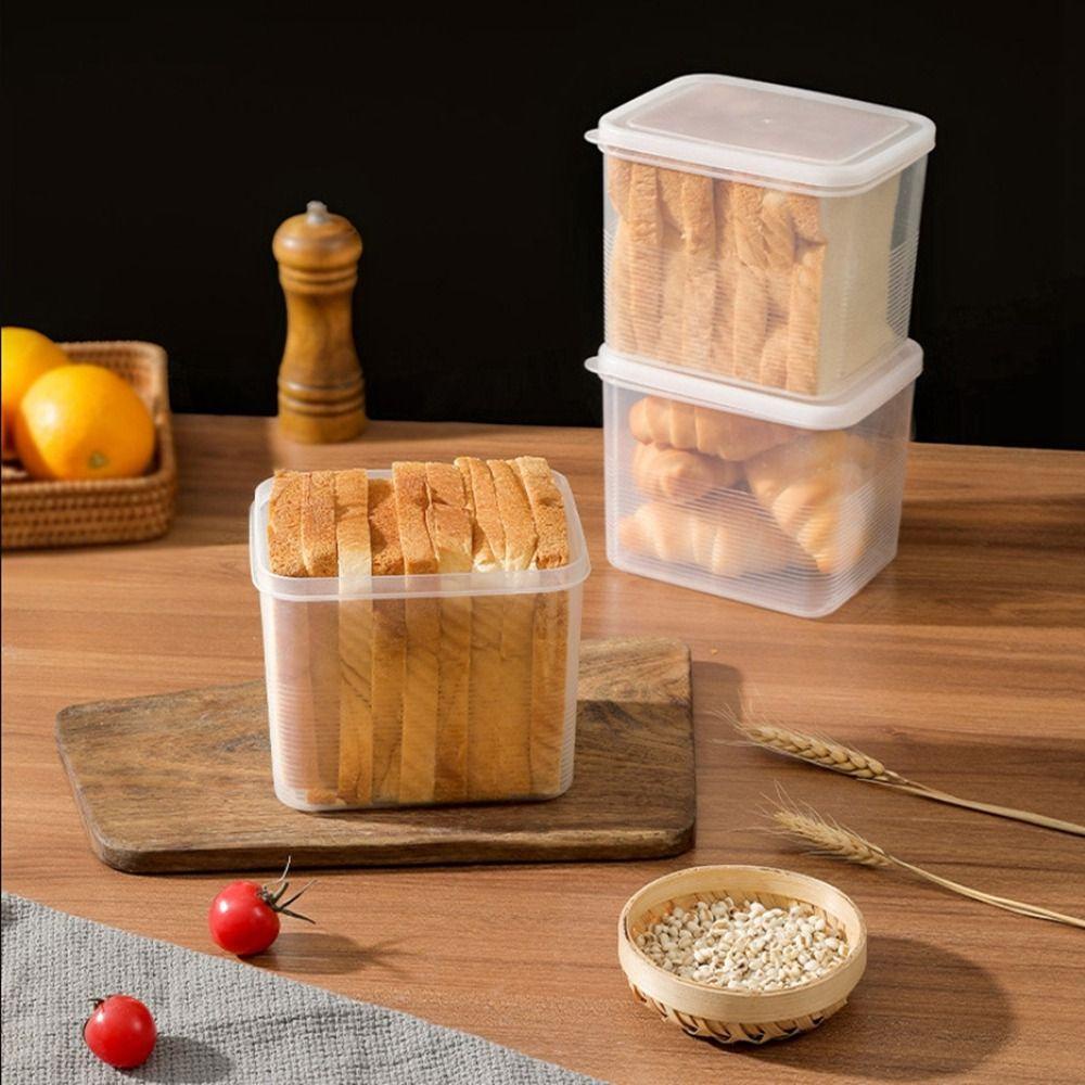 [Elegan] Kotak Penyimpanan Tahan Debu 1Pcs Anti-drop Segar Menjaga Disegel Reusable Refrigerator Crisper