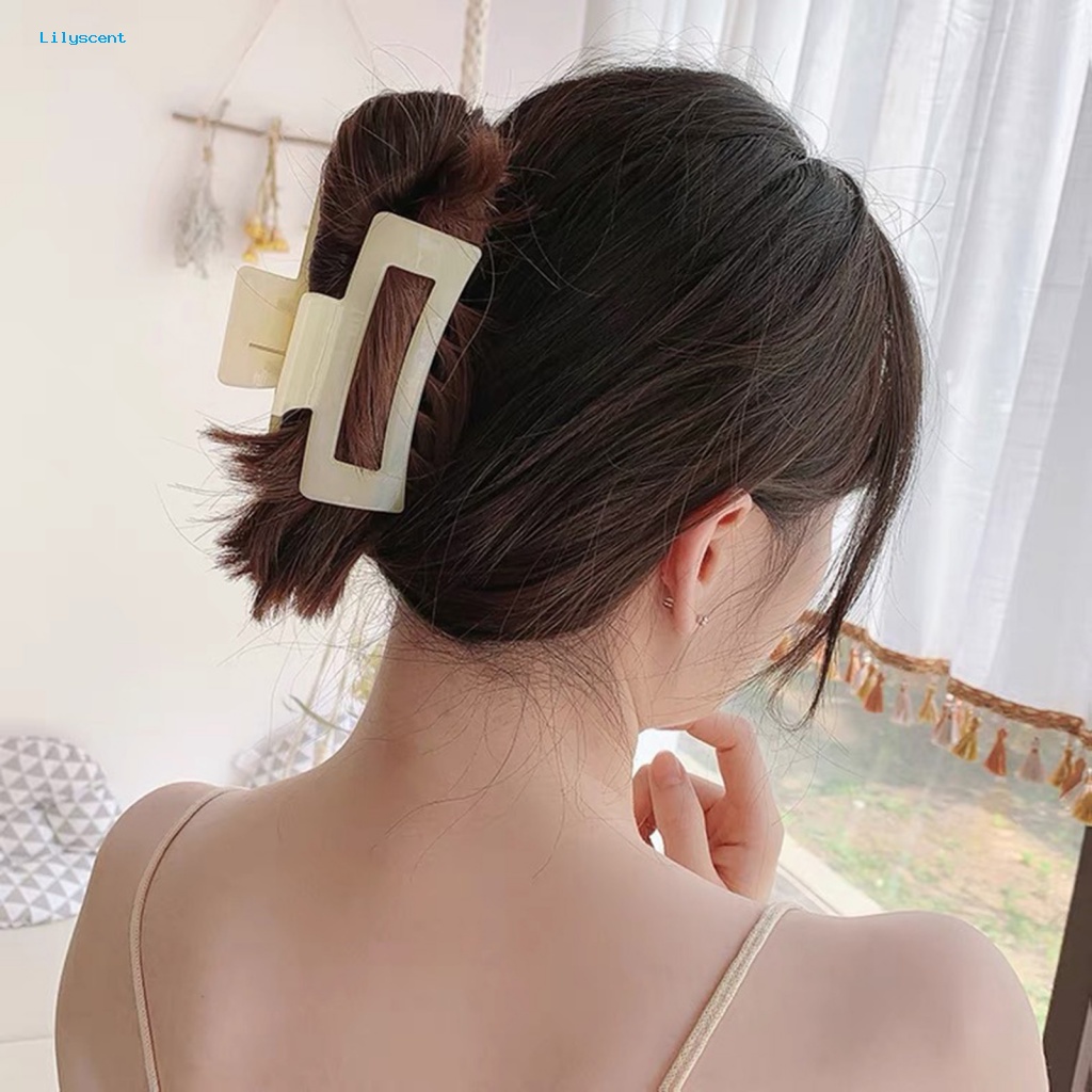 Lilyscent 2pcs Elastis Spring Lady Hair Claws Alat Styling Rambut Mandi Showering Hair Grippers Berongga Keluar