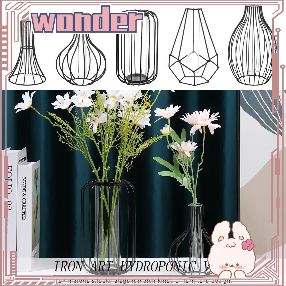 Wonder Iron Art Vas Hadiah Dekorasi Rumah Hiasan Desktop Tabung Reaksi Kaca