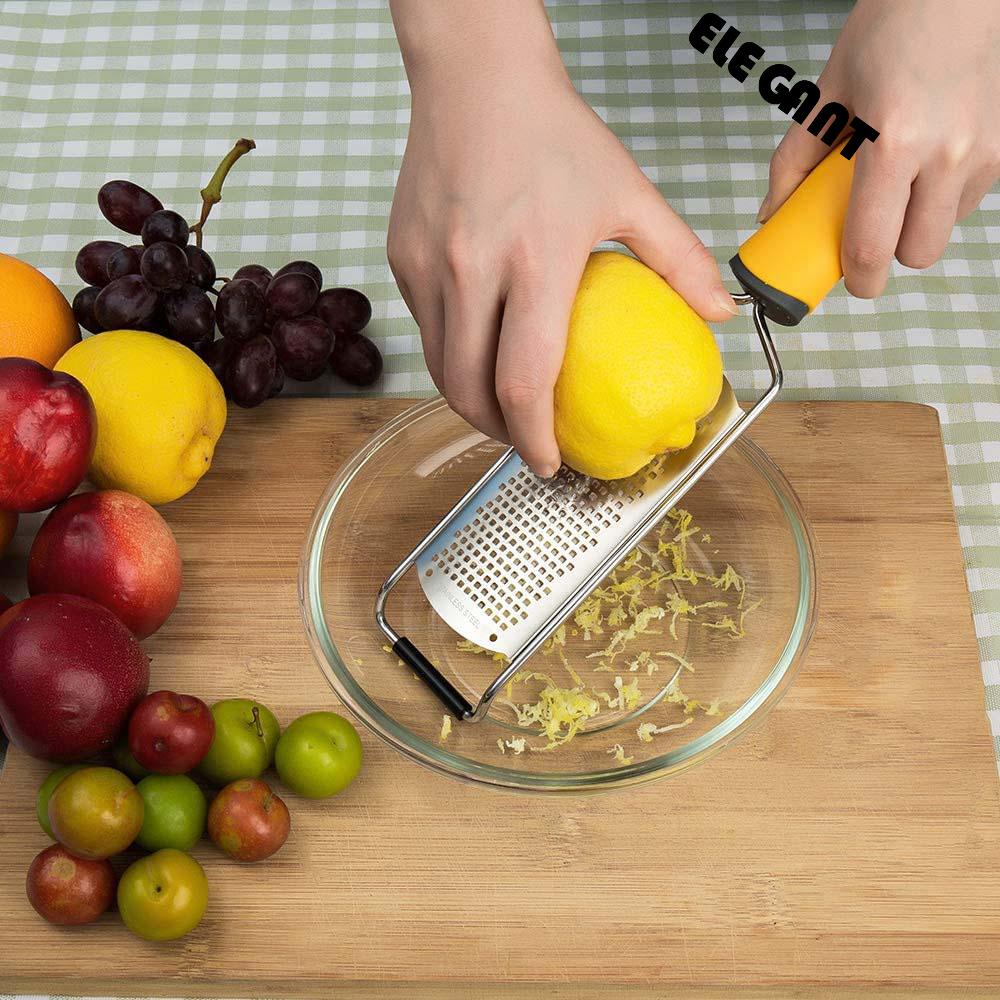 [Elegan] Parutan Keju Jeruk Kacang Serbaguna Stainless Steel Gagang TPR Lembut Jahe Butter Slicer