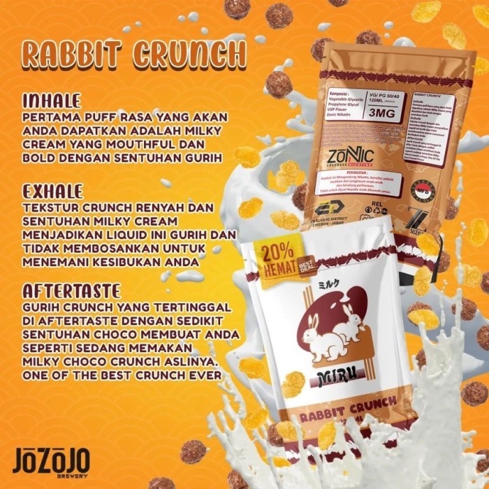 LIQUID MIRU RABBIT CRUNCH MILKY CHOCO 60ML